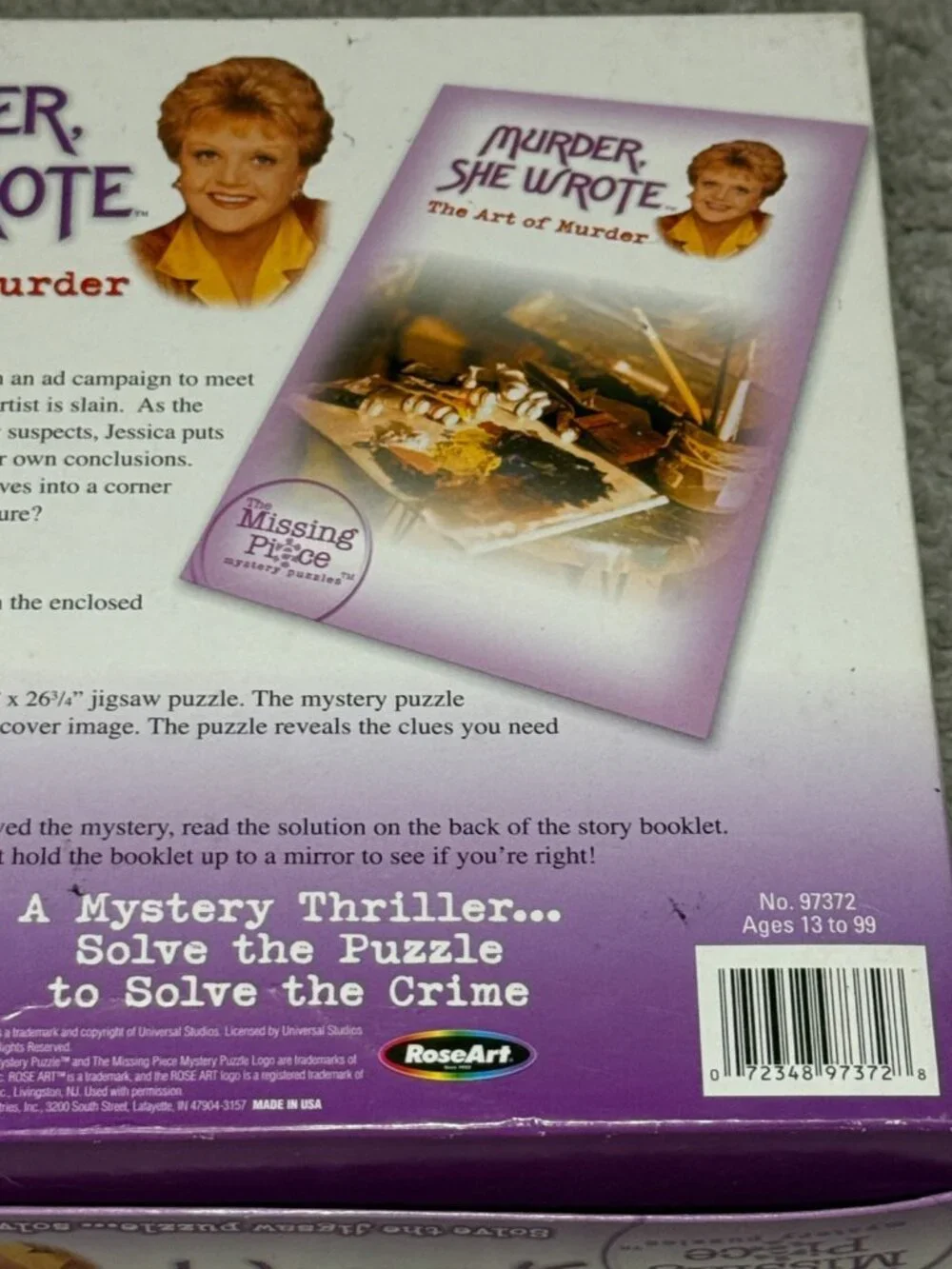 Murder, She Wrote Art of Murder 750 Piece Mystery Puzzle Complete